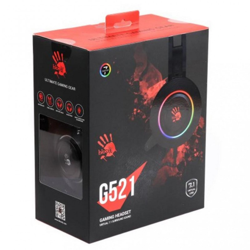 Ігрова гарнітура A4-Tech Bloody G521, підсвітка USB
