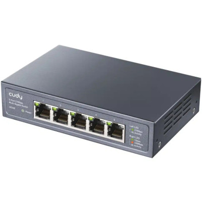 Комутатор Cudy HS105, 5 портовий 100/1000/2500Mbps, 2.5G Metal Switch Комутатор Cudy HS105, 5 портовий 100/1000/2500Mbps, 2.5G Metal Switch