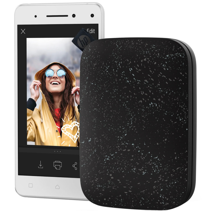Фотодрукарка портативна HP Sprocket Black (2"x3",313x400dpi,Zink, 64MB,Bluetooth, колір чорний)