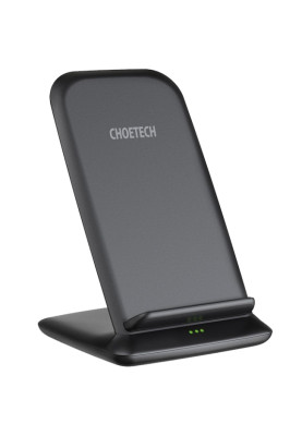 Зарядний пристрій 15W Fast Wireless Charging Stand 2coils black Choetech