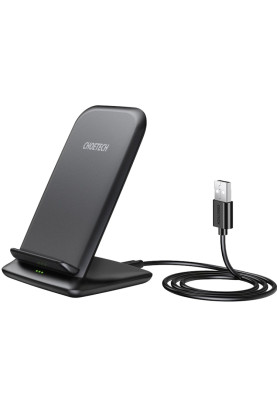 Зарядний пристрій 15W Fast Wireless Charging Stand 2coils black Choetech