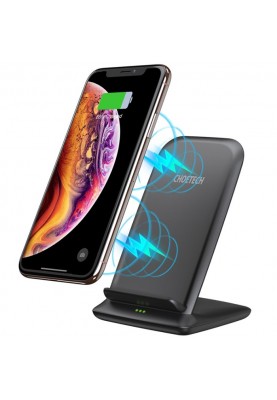 Зарядний пристрій 15W Fast Wireless Charging Stand 2coils black Choetech