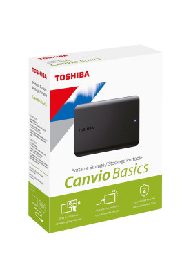 HDD external, USB 3.0  1Tb, Toshiba Canvio Basics 2.5" External (HDTB510EK3AA), чорний