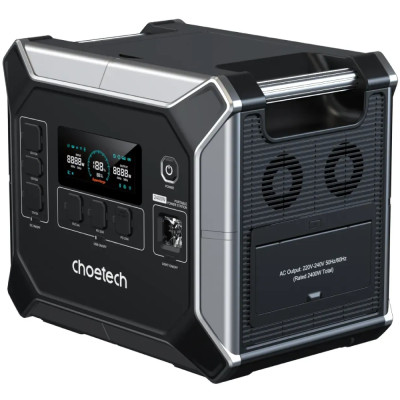 Зарядна станція Choetech BS067 2400Вт (2048Вт/г) AC,LiFePo4,MPPT,UPS,PD 100Вт