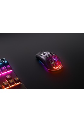 Мишка SteelSeries Aerox 3 Wireless Onyx, RGB, 18000dpi., 6кн., чорна