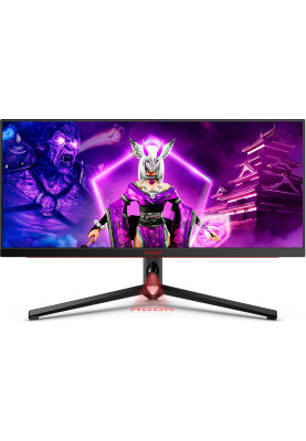 TFT 34" AOC AGON AG344UXM, WQHD, IPS, MiniLED, 170Гц, 1мс, 2xHDMI, 2xDP, USB-C, USB-hub, HAS, кол