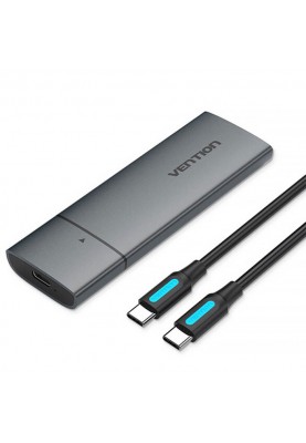 Зовнішня кишеня для SSD M.2 (NVME) M-key USB Type-C 3.2 сіра Vention