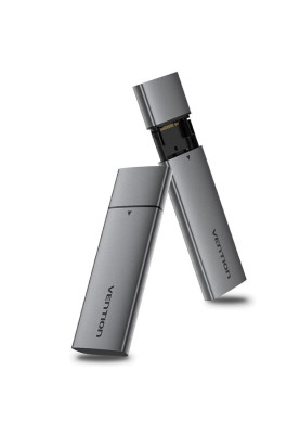 Зовнішня кишеня для SSD M.2 (NVME) M-key USB Type-C 3.2 сіра Vention