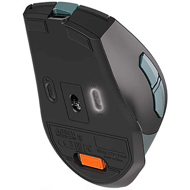 Мишка A4-Tech Fstyler FB35CS, бездротова, 6 кн., 2400 dpi, безшумна, BT+RF (Combo), зелена