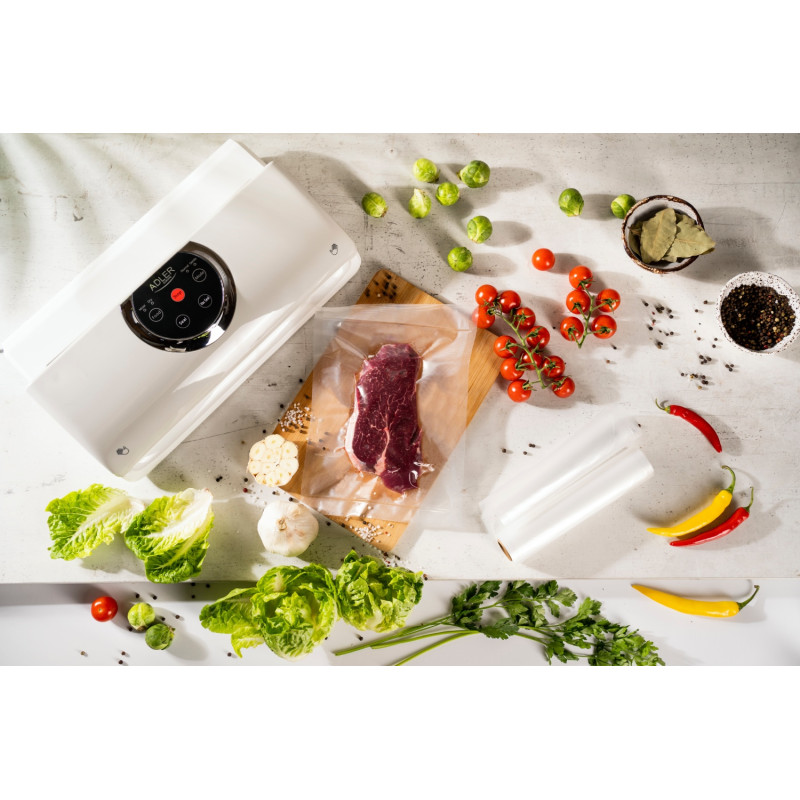 Вакууматор Adler AD 4503 для пакетів,рулонів та контейнерів/ 130Вт/ 30см/ ел. керування/ сірий