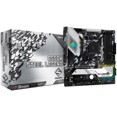 ASRock B550M STEEL LEGEND (AM4/B550, 4*DDR4, 2xPCIex16, HDMI/DP, 6xSATAІІІ, 3xM.2,GLan,7.1ch, mATX) ASRock B550M STEEL LEGEND (AM4/B550, 4*DDR4, 2xPCIex16, HDMI/DP, 6xSATAІІІ, 3xM.2,GLan,7.1ch, mATX)