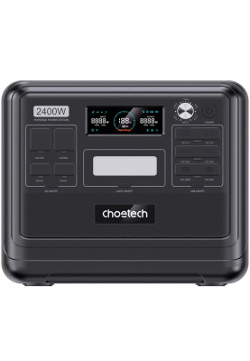 Зарядна станція Choetech BS008 2400Вт (2048Вт/г) AC,LiFePo4,MPPT, UPS, USB-C PD100 Вт