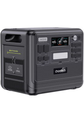 Зарядна станція Choetech BS008 2400Вт (2048Вт/г) AC,LiFePo4,MPPT, UPS, USB-C PD100 Вт