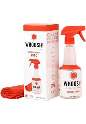 Засіб для чищення Whoosh! RETAIL BOX 500мл розпилювач з мікрофіброю 35см х 35см
