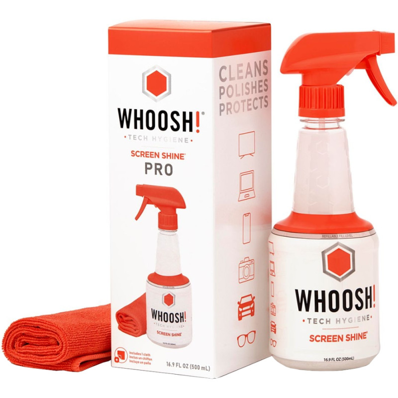 Засіб для чищення Whoosh! RETAIL BOX 500мл розпилювач з мікрофіброю 35см х 35см
