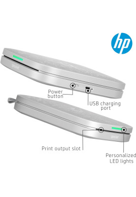 Фотодрукарка портативна HP Sprocket (3"x4",287x505dpi, Zink, 64MB, Bluetooth, колір сірий)