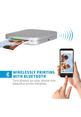 Фотодрукарка портативна HP Sprocket (3"x4",287x505dpi, Zink, 64MB, Bluetooth, колір сірий)