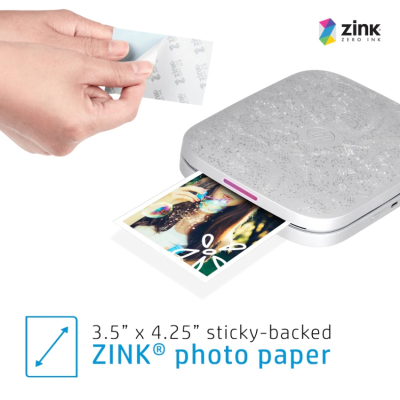 Фотодрукарка портативна HP Sprocket (3"x4",287x505dpi, Zink, 64MB, Bluetooth, колір сірий)