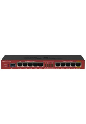 Маршрутизатор Mikrotik Routerboard RB2011iLS-IN, RouterBOARD 2011iLS with Atheros 74K MIPS CPU, 64MB RAM, 1x SFP port, 5xLAN, 5XGbit LAN, RouterOS L4, desktop case, PSU