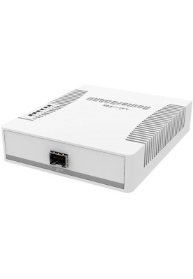 Комутатор Mikrotik RB260GS, 5-port Gigabit smart switch with SFP cage, SwOS, plastic case, PSU