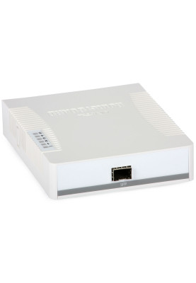Комутатор Mikrotik RB260GS, 5-port Gigabit smart switch with SFP cage, SwOS, plastic case, PSU