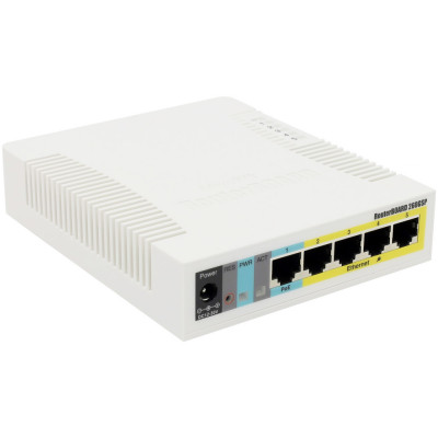 Комутатор Mikrotik RB260GSP, 5 Gigabit ports and SFP cage, SwOS, plastic case, PSU, POE-OUT