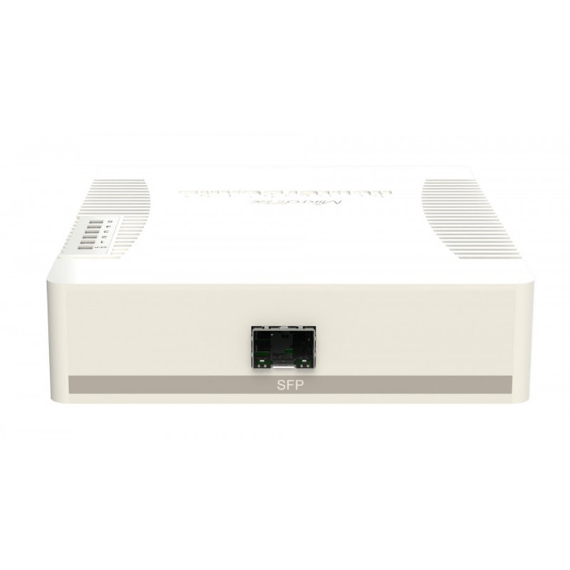 Комутатор Mikrotik RB260GSP, 5-port Gigabit smart switch with SFP cage, SwOS, plastic case, PSU