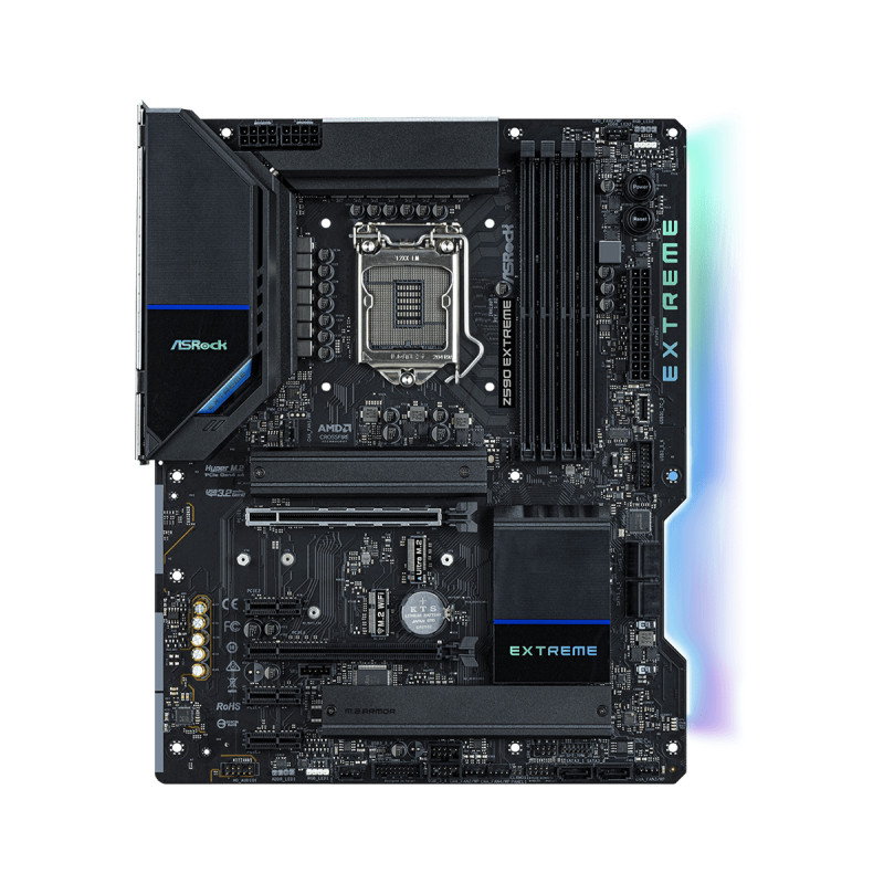 Материнська плата ASRock Z590 EXTREME (1200/Z590, 4*DDR4, 2xPCIex16, 6xSATAІІІ, RAID, 4xM.2, 2.5GLan, 7.1ch, ATX)