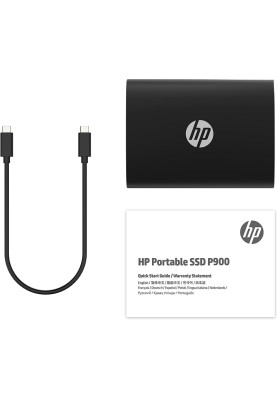 SSD external, USB 3.2 Gen2 Type-C  1Tb, HP P900, TLC, Black, чорний, Retail