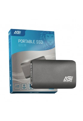 Накопичувач SSD external, USB 3.2 Gen2 Type-C  512Gb, AGI ED138, TLC, Retail