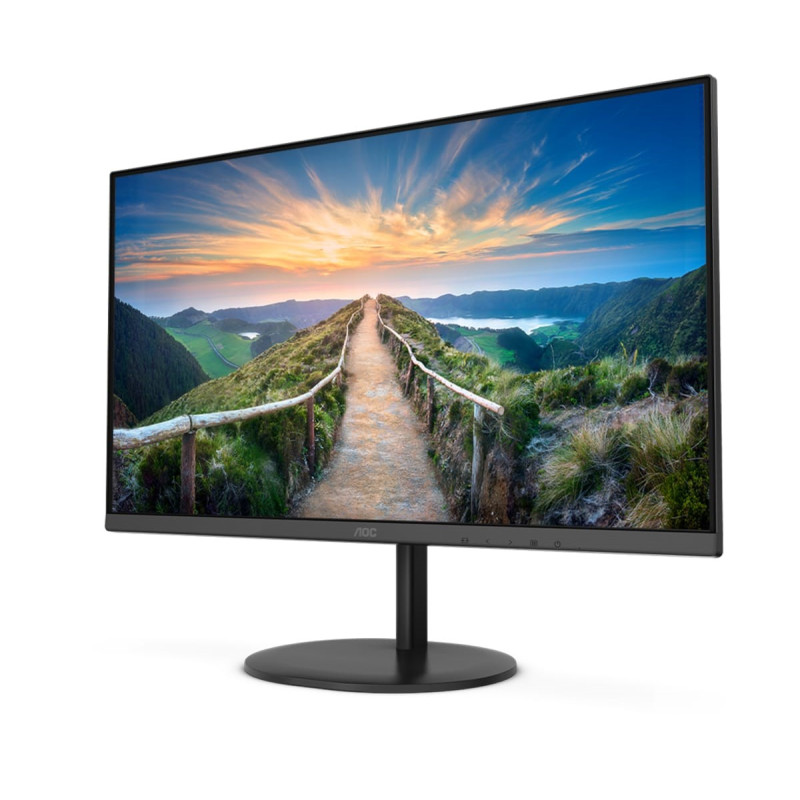 TFT 27" AOC U27V4EA, IPS, 4K, HDMI, DP, колонки, чорний