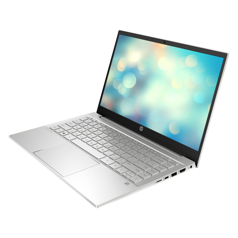 Ноутбук НР Pavilion 14-dv0008ua (437J2EA) 14" Full HD IPS (1920x1080)/i7-1165G7 (4.7)/16GB/SSD512Gb/Nvidia GeForce MX450, 2GB/NO ODD/Сканер відбитків пальців/Підсвітка клавіатури/DOS/1.41кг (Вага залежить від конфігурації)/Сріблястий (Українська клав