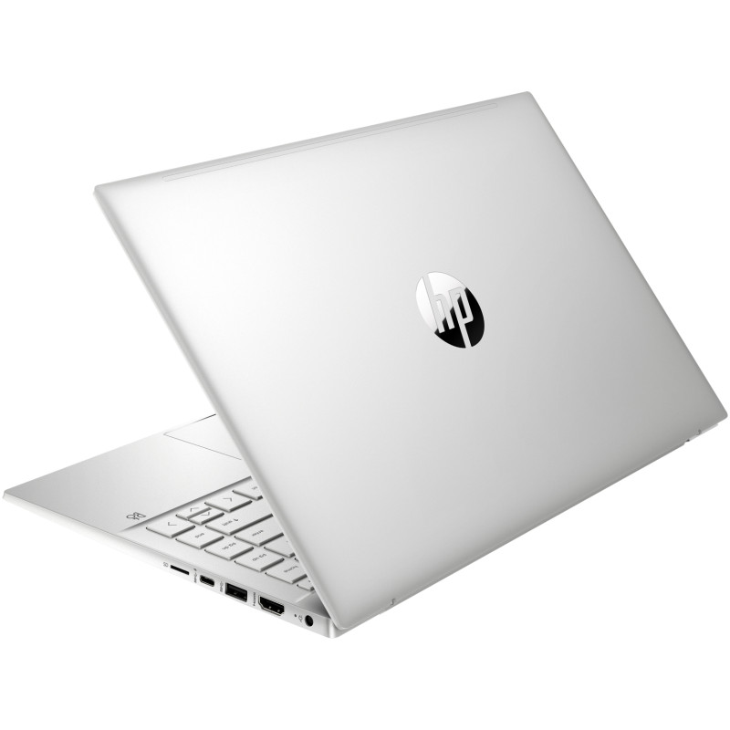 Ноутбук НР Pavilion 14-dv0008ua (437J2EA) 14" Full HD IPS (1920x1080)/i7-1165G7 (4.7)/16GB/SSD512Gb/Nvidia GeForce MX450, 2GB/NO ODD/Сканер відбитків пальців/Підсвітка клавіатури/DOS/1.41кг (Вага залежить від конфігурації)/Сріблястий (Українська клав