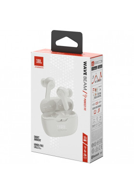 Навушники з мікрофоном JBL TWS Wave Beam White JBLWBEAMWHT