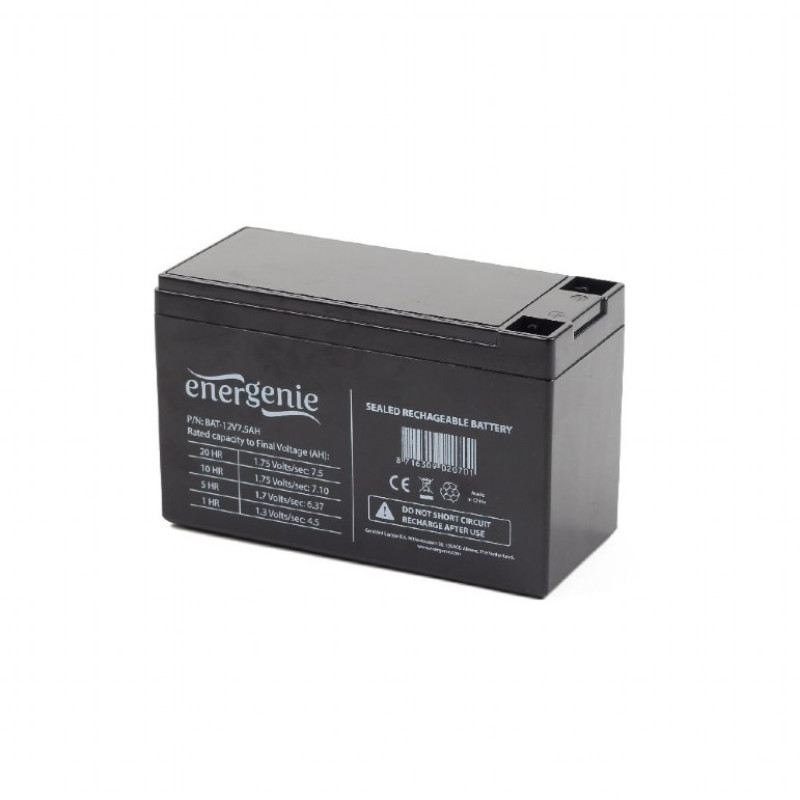 Акумуляторна батарея EnerGenie 12V, 7,5Ah