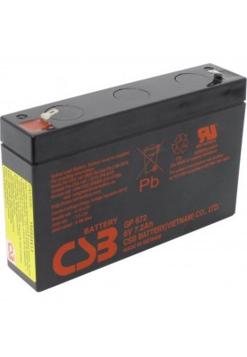 Акумуляторна батарея CSB 6V, 7.2A