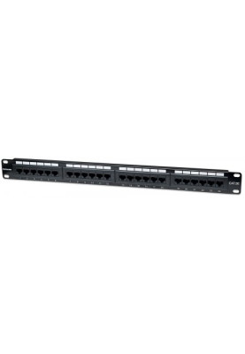 Патч панель 19", 24 port, UTP, Cat.5e, 1unit, Intellinet
