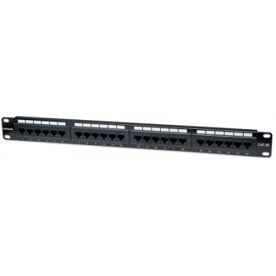 Патч панель 19", 24 port, UTP, Cat.5e, 1unit, Intellinet