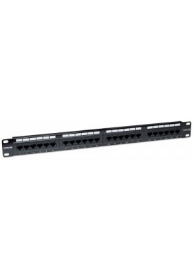 Патч панель 19", 24 port, UTP, Cat.5e, 1unit, Intellinet