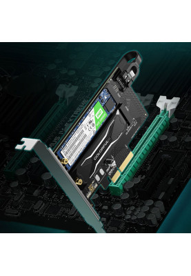 PCI-E 3.0 контролер для SSD M.2 NVMe + M.2 NGFF CM302 Ugreen