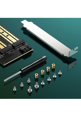 PCI-E 3.0 контролер для SSD M.2 NVMe + M.2 NGFF CM302 Ugreen