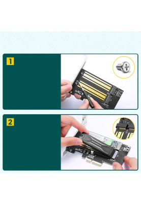 PCI-E 3.0 контролер для SSD M.2 NVMe + M.2 NGFF CM302 Ugreen
