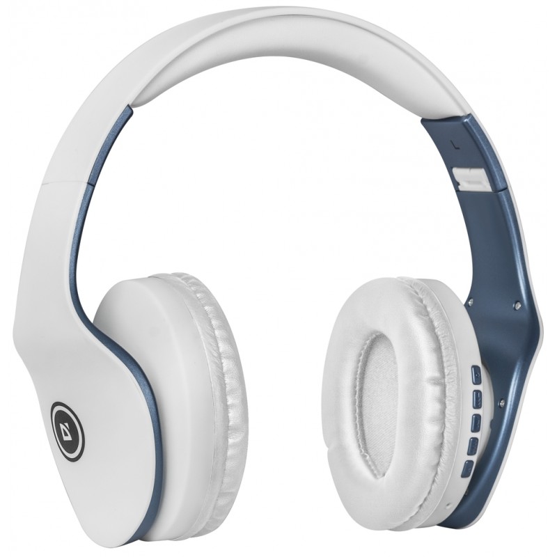 Навушники з мікрофоном Defender FreeMotion B525 Bluetooth, біло-сині