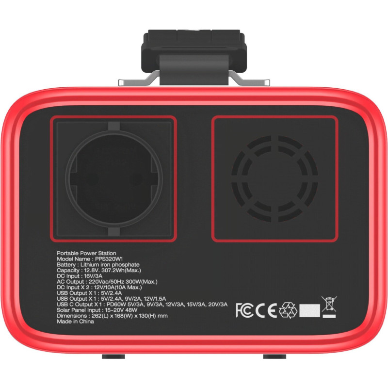 Зарядна станція Energizer 300Вт (307Вт/г) 2xDC, LiFePO4, USB-C PD 60Вт