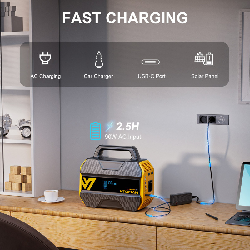 Зарядна станція Vtoman FlashSpeed 300 (230 Вт/г) 300W, DC/PD In, MPPT, LiFePo4