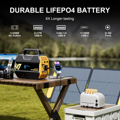 Зарядна станція Vtoman FlashSpeed 300 (230 Вт/г) 300W, DC/PD In, MPPT, LiFePo4