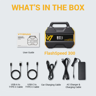 Зарядна станція Vtoman FlashSpeed 300 (230 Вт/г) 300W, DC/PD In, MPPT, LiFePo4