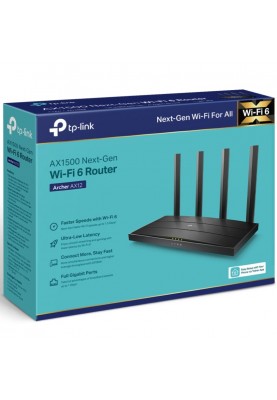 Маршрутизатор TP-Link Archer AX12 AX1500 Wi-Fi 6 двохдіапазонний роутер (802.11ax)