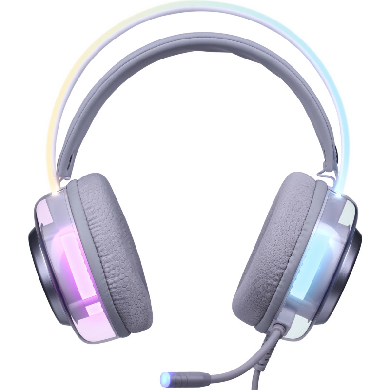 Гарнітура Defender Glitch, USB, RGB,  2м, White