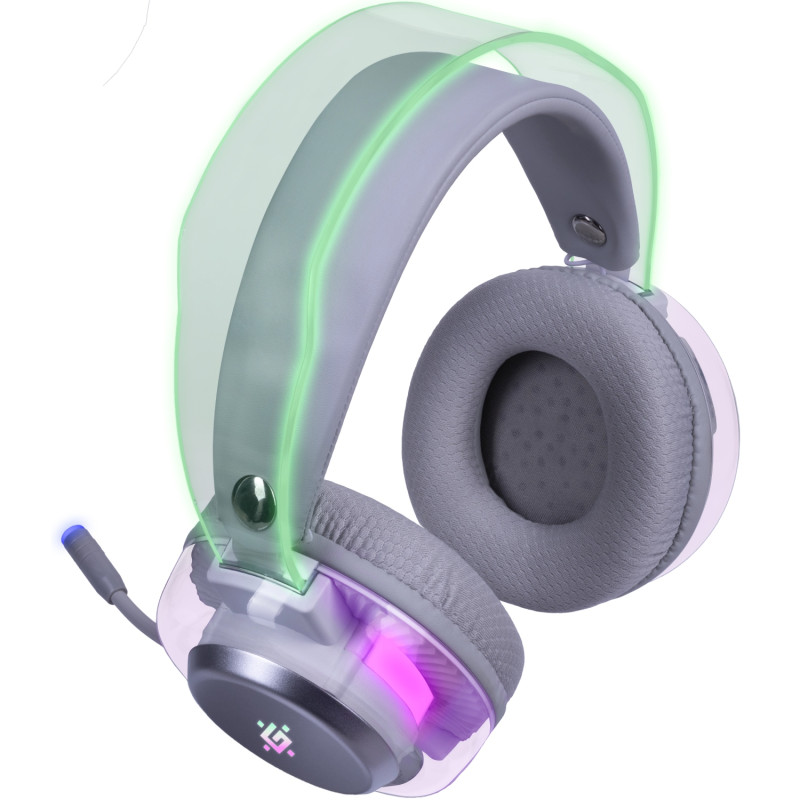 Гарнітура Defender Glitch, USB, RGB,  2м, White